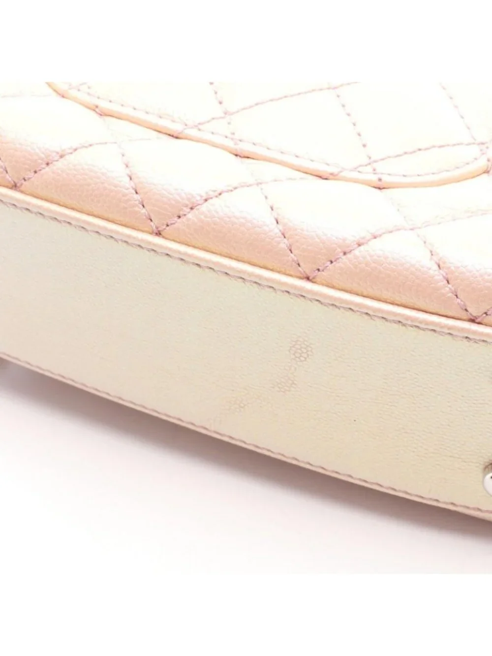 Chanel Handbag Coco Handle Xxs Top Aurora 2-Way Metallic Pink Caviar Leather